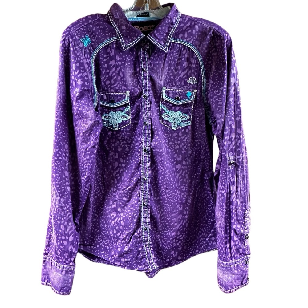 Roar Button Down Shirt, Women’s Size L